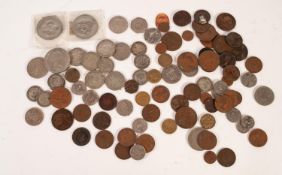 SMALL COLLECTION OF G.B COINAGE, including: CHURCHILL CROWN, TWO CHARLES AND DIANA CROWNS, TWO