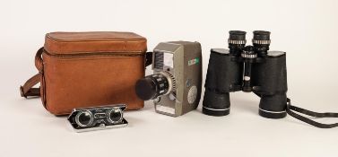 KOPIL EE ZOOM 8 CINE CAMERA, together with a PAIR OF ?PANORAMA EXECUTIVE? 7 X 50 FIELD BINOCULARS, a