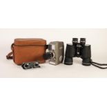 KOPIL EE ZOOM 8 CINE CAMERA, together with a PAIR OF ?PANORAMA EXECUTIVE? 7 X 50 FIELD BINOCULARS, a