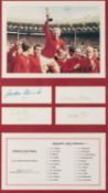 ?1966 WORLD CUP FINAL? MONTAGE, with colour photographic print above signatures for GORDON BANKS,