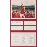 ?1966 WORLD CUP FINAL? MONTAGE, with colour photographic print above signatures for GORDON BANKS,