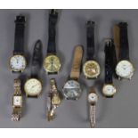 TEN VARIOUS, MOSTLY QUARTZ Ingersoll, Reflex, Record, Sekonda, Rotary and other gentleman's and