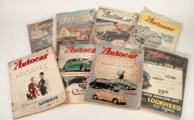 SEVEN EDITIONS OF ?THE AUTOCAR? PERIODICAL, from the 1940?s (x4) and later, and a copy of ?THE