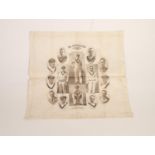 VINTAGE PRINTED COTTON HANDKERCHIEF TO COMMEMORATE THE AUSTRALIAN CRICKET TEAM 1930 INCLUDING D