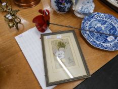 'POPPY? FROM THE RECENT TOWER OF LONDON DISPLAY; A FRAMED DRIED FLOWER PICTURE INSCRIBED ?A KISS