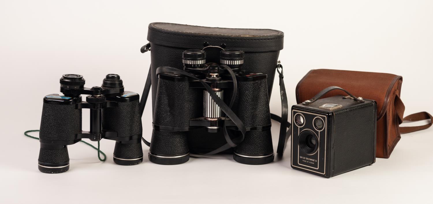 PAIR OF BOOTS ADMIRAL III BINOCULARS 16 x 50mm, in original case; a PAIR OF TASCO BINOCULARS (