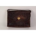 PRE-WAR CROCODILE SKIN HANDBAG