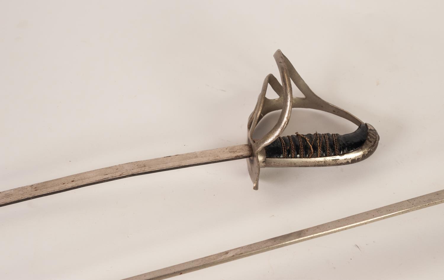 PAIR OF MIDDLE EASTERN CEREMONIAL STEEL SPEAR OR LANCE HEADS, 21 ½? (54.6cm) long, together with a - Image 4 of 4
