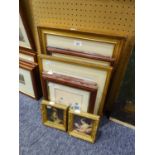 A SELECTION OF SMALL FRAMED AND GLAZED PRINTS (10)