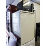 HOTPOINT ICE DIAMOND REFRIGERATOR AND A RUSSELL HOBBS MICROWAVE OVEN (2)