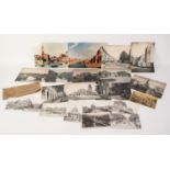SET OF 7 EARLY 20th CENTURY BLACK AND WHITE PHOTOGRAPHIC POSTCARDS OF PARIS, 5 other old