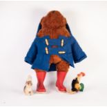 POST-WAR STEIFF MOHAIR AND FELT STANDING FIGURE OF A COCKEREL with green felt tail feathers and