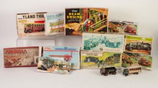 ELEVEN MAINLY AIRFIX 'OO' SCALE PLASTIC KITS, includes; Army Matador vehicle and gun, battery driven