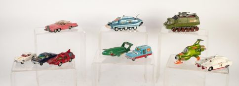TEN CORGI AND DINKY TOYS DIE CAST VEHICLES, TELEVISION SERIES RELATED, to include Dinky Toys '