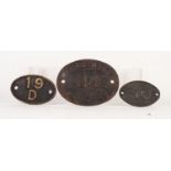 VINTAGE HEAVY OVAL CAST IRON 'FESTINIOG RAILWAY No. 114 PLATE' 10" (25.5cm) wide, a L.Y.R. No. 30