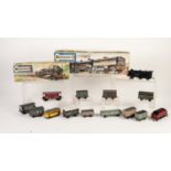 TWENTY FIVE MADE UP 'OO' SCALE PLASTIC KITS OF VANS AND WAGONS, seven various other items made up or