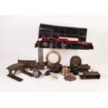 SELECTION OF LARGE SCALE LIVE STEAM MODEL LOCOMOTIVE PARTS, including brass castings, pair of