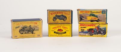 BOXED MATCHBOX MODELS OF YESTERYEAR DIE CAST 1914 SUNBEAM MOTORCYCLE with Milford Sidecar Y-8,