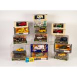 SEVENTEEN 'CORGI CLASSICS' MINT AND BOXED MAINLY VANS AND VINTAGE CARS, in window boxes, some with