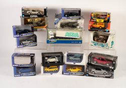 TWENTY EIGHT LATE 20th CENTURY MINT AND BOXED DIE CAST TOY VEHICLES, various makers to inlcude