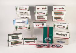 EIGHTEEN ATLAS EDITIONS MINT AND BOXED DIE CAST MODELS OF EDDIEE STOBART TRANSPORT VEHICLES to