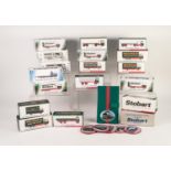 EIGHTEEN ATLAS EDITIONS MINT AND BOXED DIE CAST MODELS OF EDDIEE STOBART TRANSPORT VEHICLES to