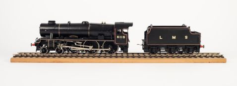 GLADIATOR MODELS 1995 'O' GAUGE TWO RAIL ELECTRIC ROYAL SCOT CLASS 4-6-0 LOCOMOTIVE AND SIX WHEEL