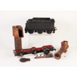 PARTIALLY MADE UP 2 1/2" GAUGE LIVE STEAM 0-6-0 LOCOMOTIVE  AND TENDER, the six wheel tender (almost