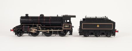 GOOD KIT BUILT 'O' GAUGE TWO RAIL ELECTRIC 2-6-0 'HUGHES CRAB' EX L.M.S. LOCOMOTIVE AND SIX WHEEL