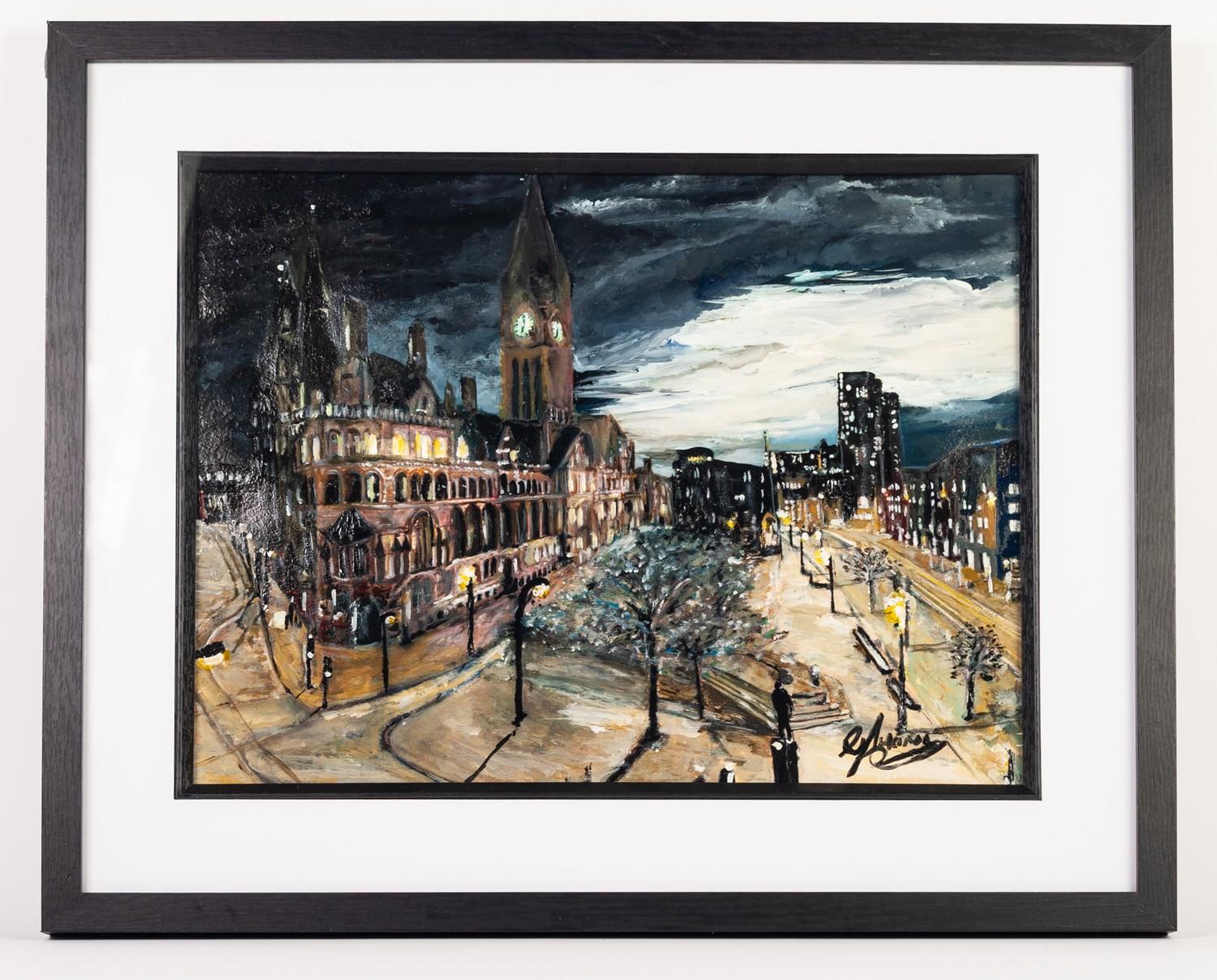 GARY ATKINSON (b.1977) ACRYLIC ON PAPER ?Manchester Town Hall? Signed 11? x 15? (28cm x 38.1cm) C/ - Image 2 of 2