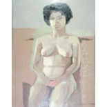 DAVID WILD (1931-2014) SEVEN OIL PAINTINGS ON BOARD OR CARD Female portraits Seated nude, 45 ½? x