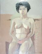 DAVID WILD (1931-2014) SEVEN OIL PAINTINGS ON BOARD OR CARD Female portraits Seated nude, 45 ½? x