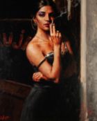 FABIAN PEREZ (b.1967) ARTIST SIGNED LIMITED EDITION COLOUR PRINT ?At the Door VII?, (2/195), no