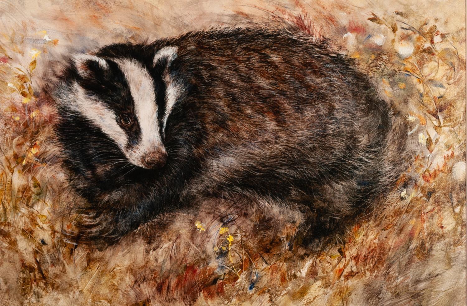 GARY BENFIELD (b.1965) ARTIST SIGNED LIMITED EDITION COLOUR PRINT ?Badger?s Rest, (45/195), no