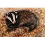GARY BENFIELD (b.1965) ARTIST SIGNED LIMITED EDITION COLOUR PRINT ?Badger?s Rest, (45/195), no
