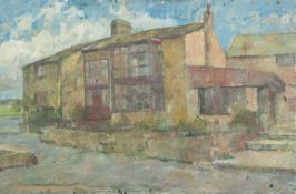 DAVID WILD (1931-2014) FIVE OIL PAINTINGS ON CANVAS Two of the same house, possibly the artist?s?