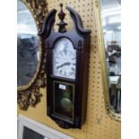 AN 'EMPEROR' QUARTZ DROP DIAL WALL CLOCK WITH WESTMINISTER CHIME