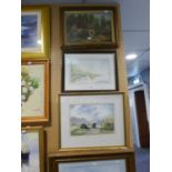 FOUR MODERN AMATEUR WATERCOLOUR DRAWINGS Various scenes All signed 11? x 15 ½? and smaller S.