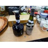 BOTTLE OF PORT WINE ?? AND A MOUNT PLEASANT VINTAGE BOTTLE (OPEN/EMPTY) (2)