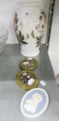 PORTMEIRION CHINA ?BOTANIC GARDEN? OVULAR CASE, 10? HIGH; A PAIR OF GRAY?S, BELFAST, POTTERY SMALL