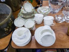 COALPORT LEAF MOULDED WHITE CHINA ?COUNTRY WARE? TEA SERVICE OF 19 PIECES FOR SIX PERSONS, AND AN