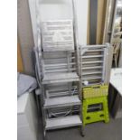 ?DRY SOON? ELECTRIC AIRING RACK, FOLD-FLAT WITH FABRIC BAG; A FOUR TIER SET OF PLATFORM STEPS; A