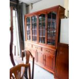 A MODERN  HONG KONG AQUIRED HARDWOOD CHINA DISPLAY CABINET