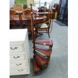 MAHOGANY REPRODUCTION FOUR TIER LIBRARY STEPS