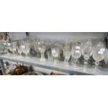 LARGE QUANTITY OF DRINKING GLASSES VARIOUS, COMPRISING OF BRANDY, SHERRY ETC....