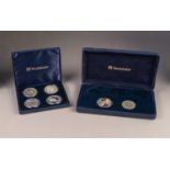 TWO QUEEN ELIZABETH II SILVER PROOF FIVE POUND COINS, to commemorate The Queen Mother 1980 and 1990,