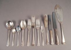 ONE HUNDRED AND TWENTY NINE PIECE PART SERVICE OF ?ANTHENIAN? PATTERN ELECTROPLATED TABLE CUTLERY,