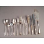 ONE HUNDRED AND TWENTY NINE PIECE PART SERVICE OF ?ANTHENIAN? PATTERN ELECTROPLATED TABLE CUTLERY,