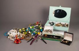 LARGE SELECTION OF COSTUME JEWELLERY including a good number of necklaces, bangles, bracelets,