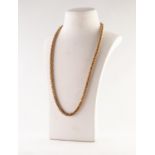 9ct GOLD MULTI-LINK ROPE CHAIN NECKLACE, with ring clasp, 23 1/2in (60cm) long, 25.6 gms